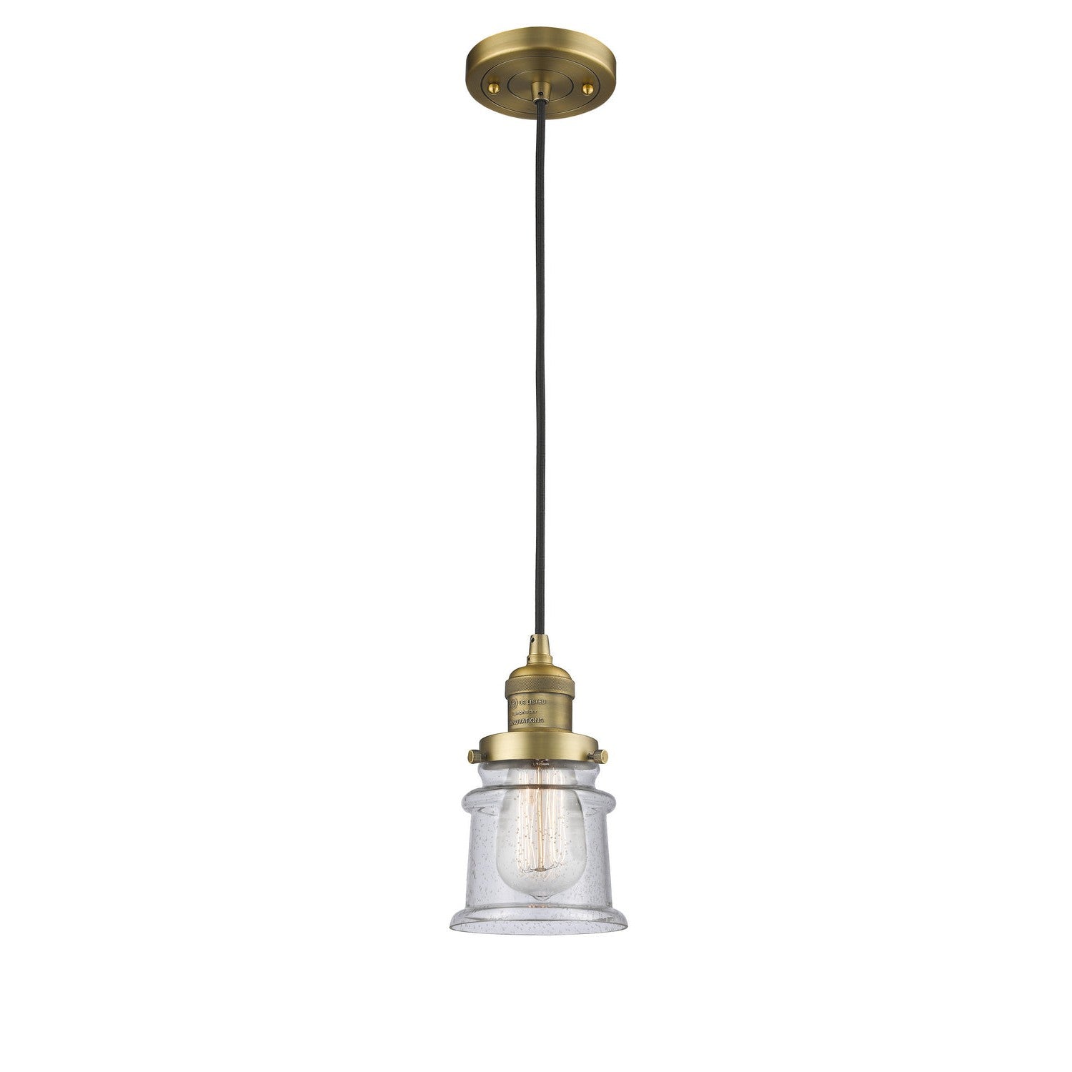 Innovations Franklin Restoration 201C-BB-G184S-LED Pendant Light - Brushed Brass