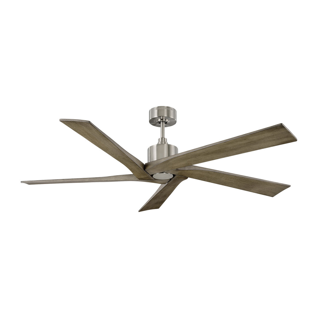 Visual Comfort Fan Aspen 56 5ASPR56BS Ceiling Fan - Brushed Steel, Light Grey Weathered Oak/Light Grey Weathered Oak/