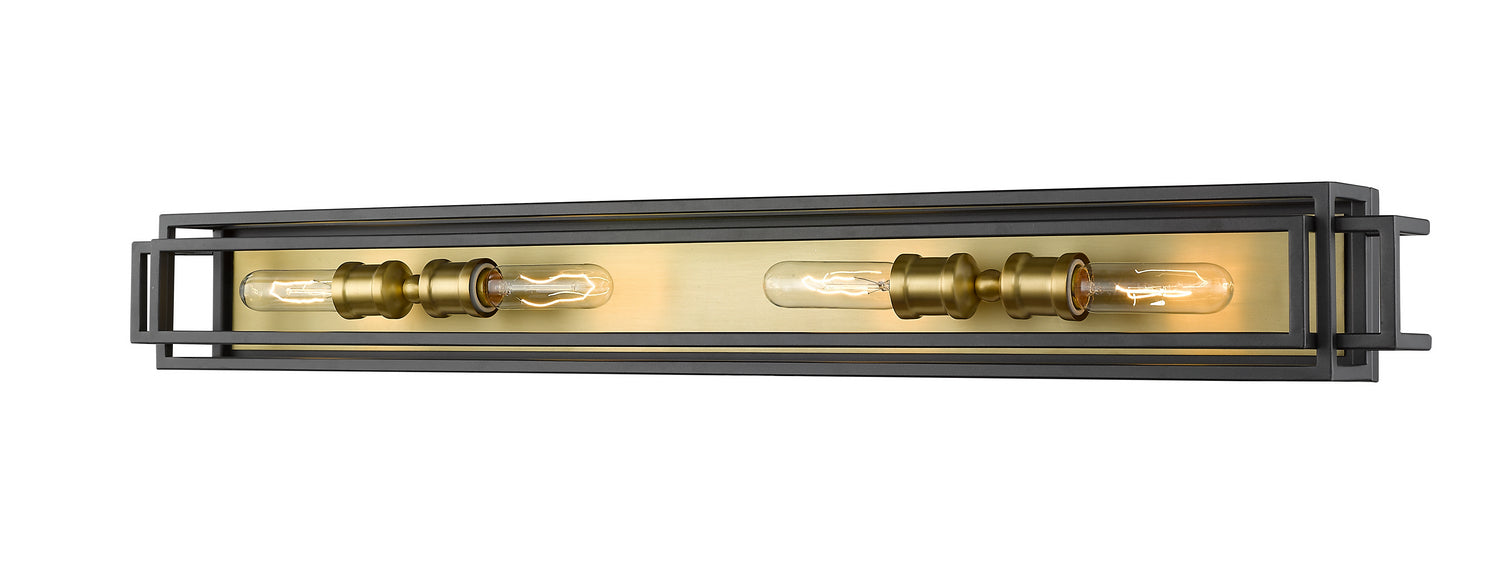 Z-Lite Titania 454-4V-BRZ-OBR Bath Vanity Light 40 in. wide - Bronze / Olde Brass