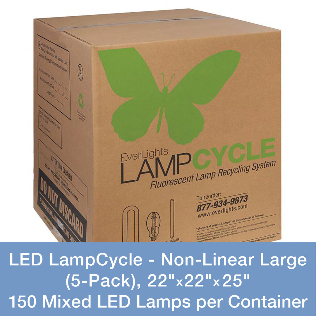Everlights Recycling 9003023  Ledcycle Large (5-Pack) Mail-In Kit Decor Bronze / Dark