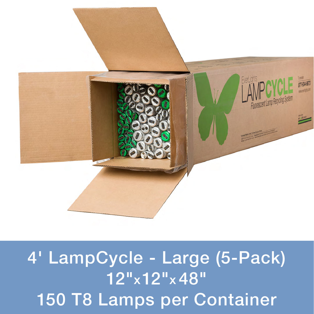 Everlights Recycling 9003033  4Ft Large Lampcycle Mail-In Kit Decor Bronze / Dark