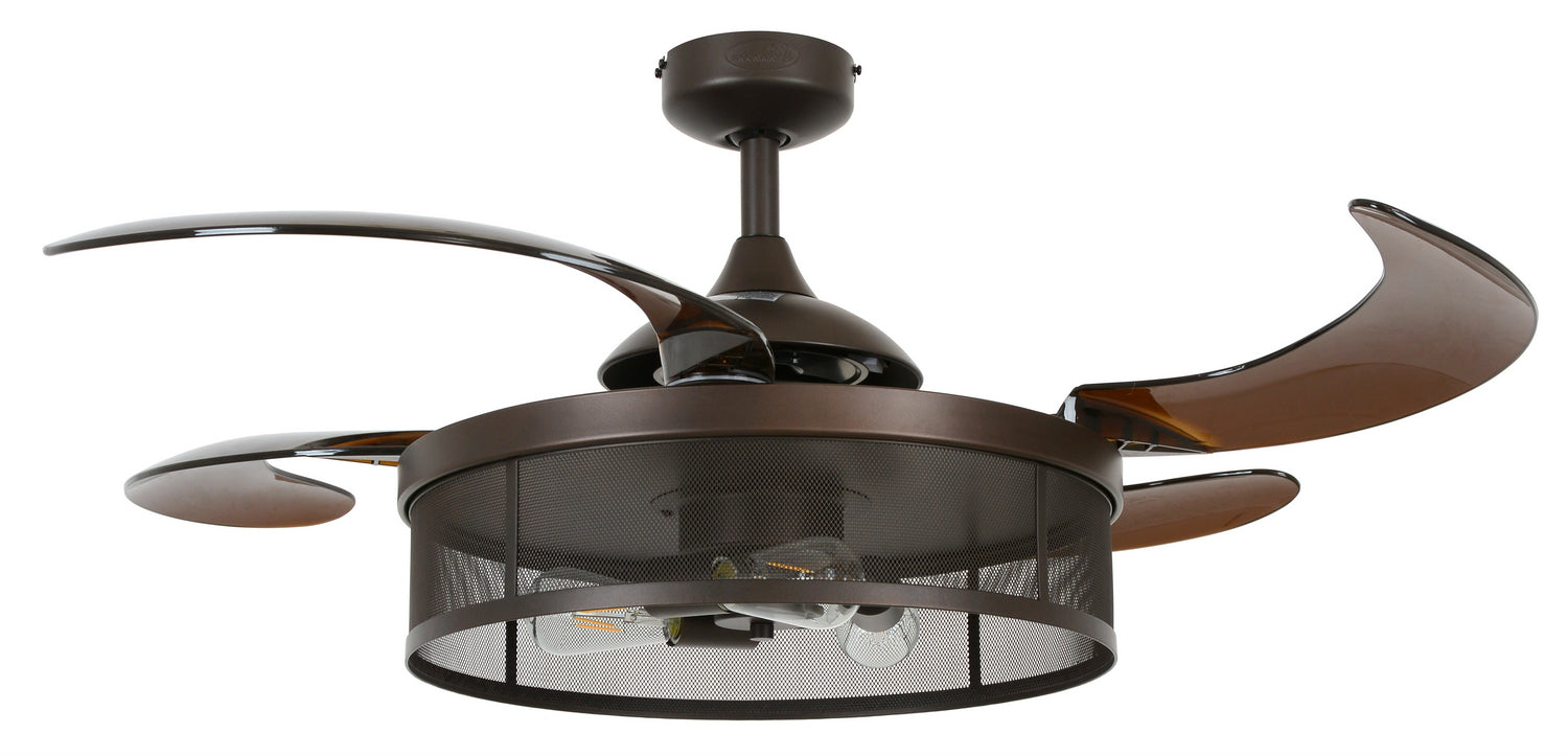 Beacon Meridian 51107001 Ceiling Fan 48 - Oil Rubbed Bronze and Amber, Amber/