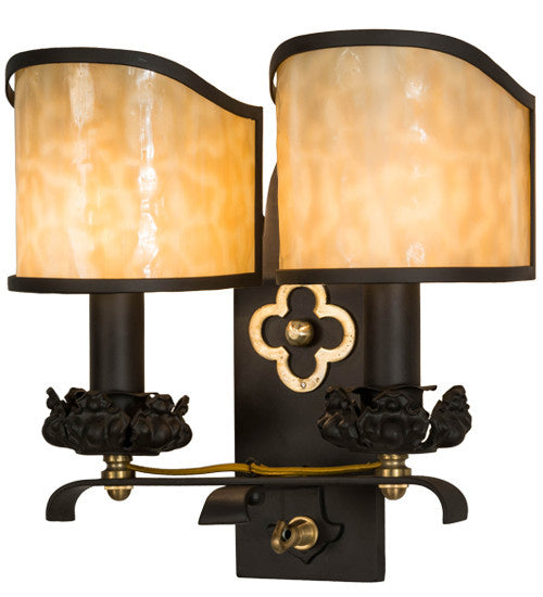 2nd Avenue Church S19250-1-N Wall Sconce Light - Oil Rubbed Bronze/Gold Accents