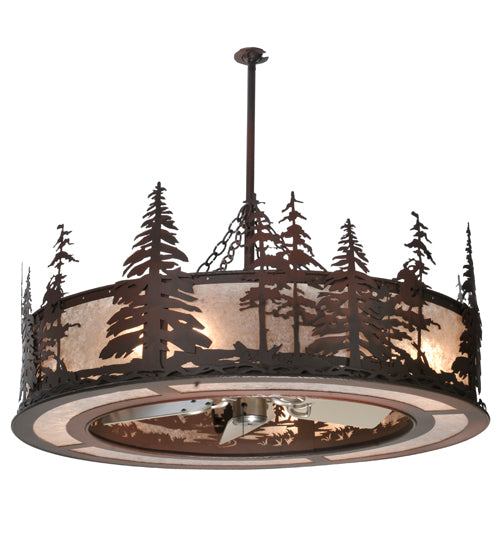 Meyda Tiffany Tall Pines 108064 Ceiling Fan - Rust, Wrought Iron
