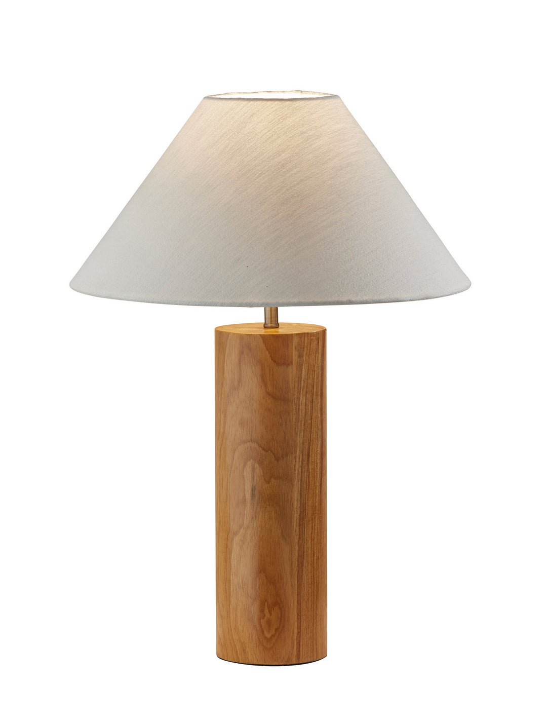 Adesso Home 1509-12  Martin Lamp Natural Oak Wood W. Antique Brass Accent