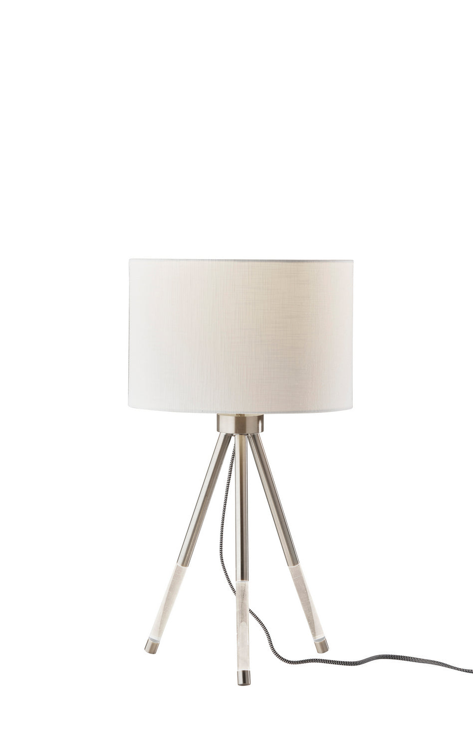 Adesso Home 3548-22  Della Lamp Brushed Steel W. Clear Acrylic Light Up Legs
