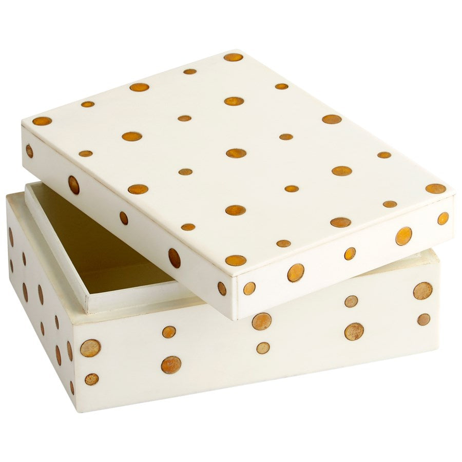 Cyan 10658 Containers & Trays - White And Brass