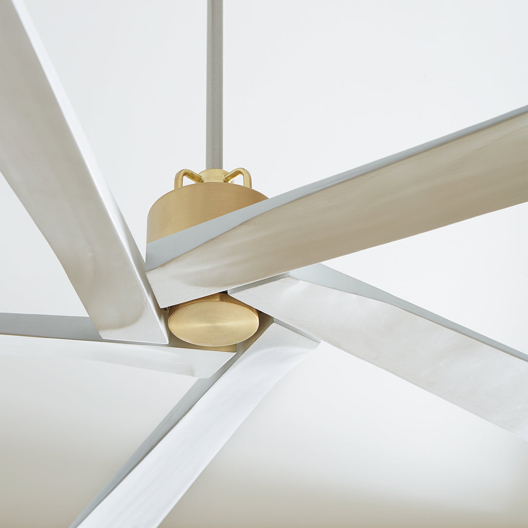 Visual Comfort Fan Aspen 70 5ASPR70BBS Ceiling Fan - Burnished Brass, Matte White/Matte White/