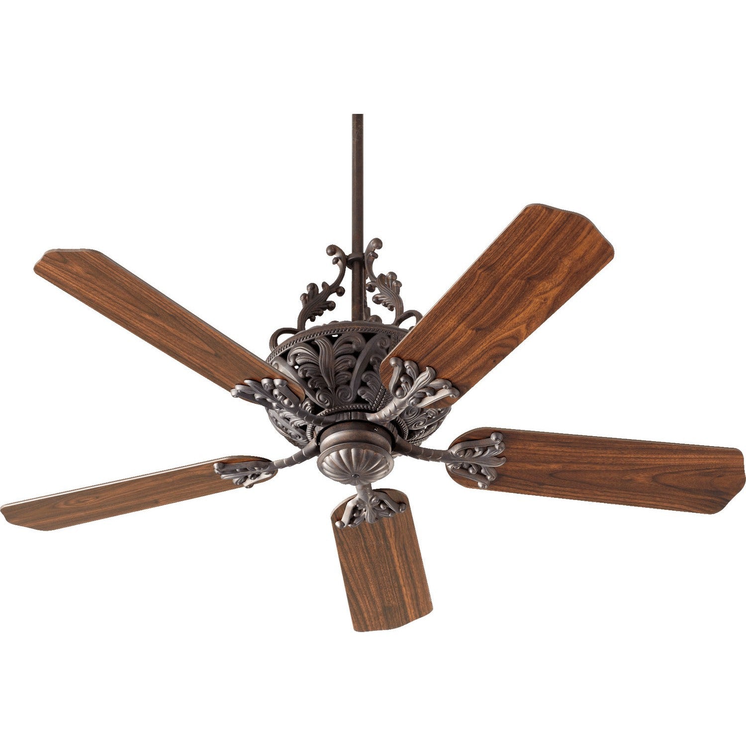 Quorum Windsor 85525-44 Ceiling Fan 52 in. - Toasted Sienna, Rosewood/Walnut