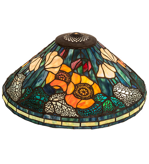 Meyda Tiffany Lighting 119550 Tiffany Poppy Shade Lamp Shade Antique