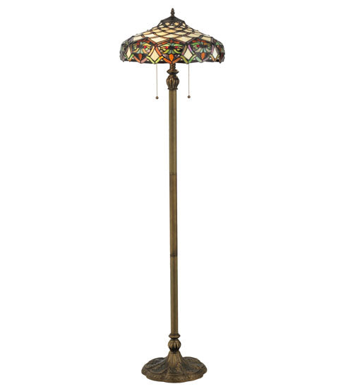 Meyda Tiffany Lighting 119598 Franco Two Light Floor Lamp Lamp Bronze / Dark