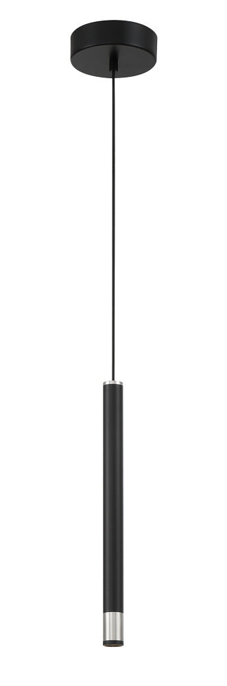 George Kovacs Wand P5409-691-L Pendant Light - Coal With Brushed Nickel