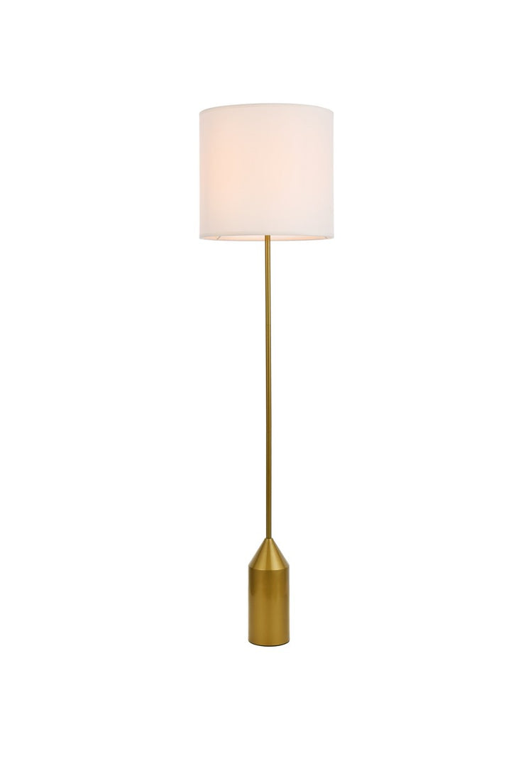Elegant Lighting LD2453FLBR Modern Ines Lamp Brass And White