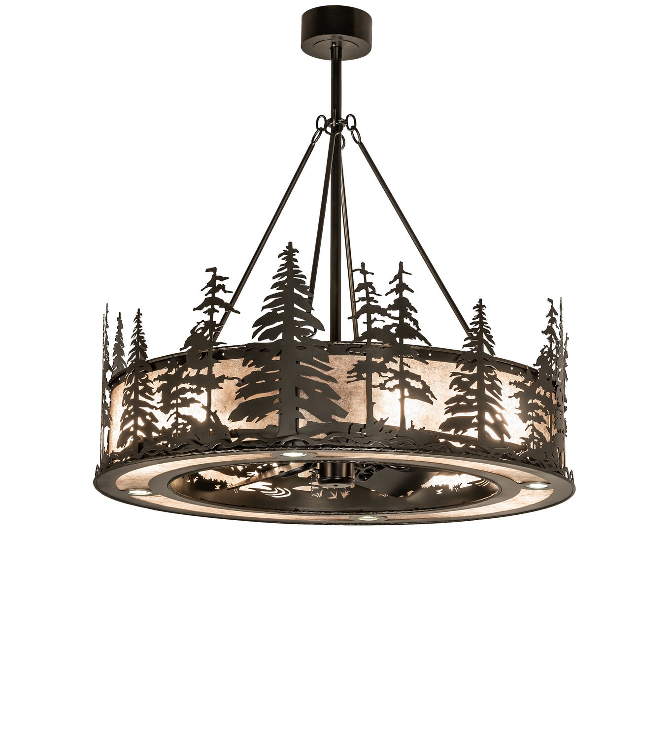 Meyda Tiffany Tall Pines 248834 Ceiling Fan - Oil Rubbed Bronze