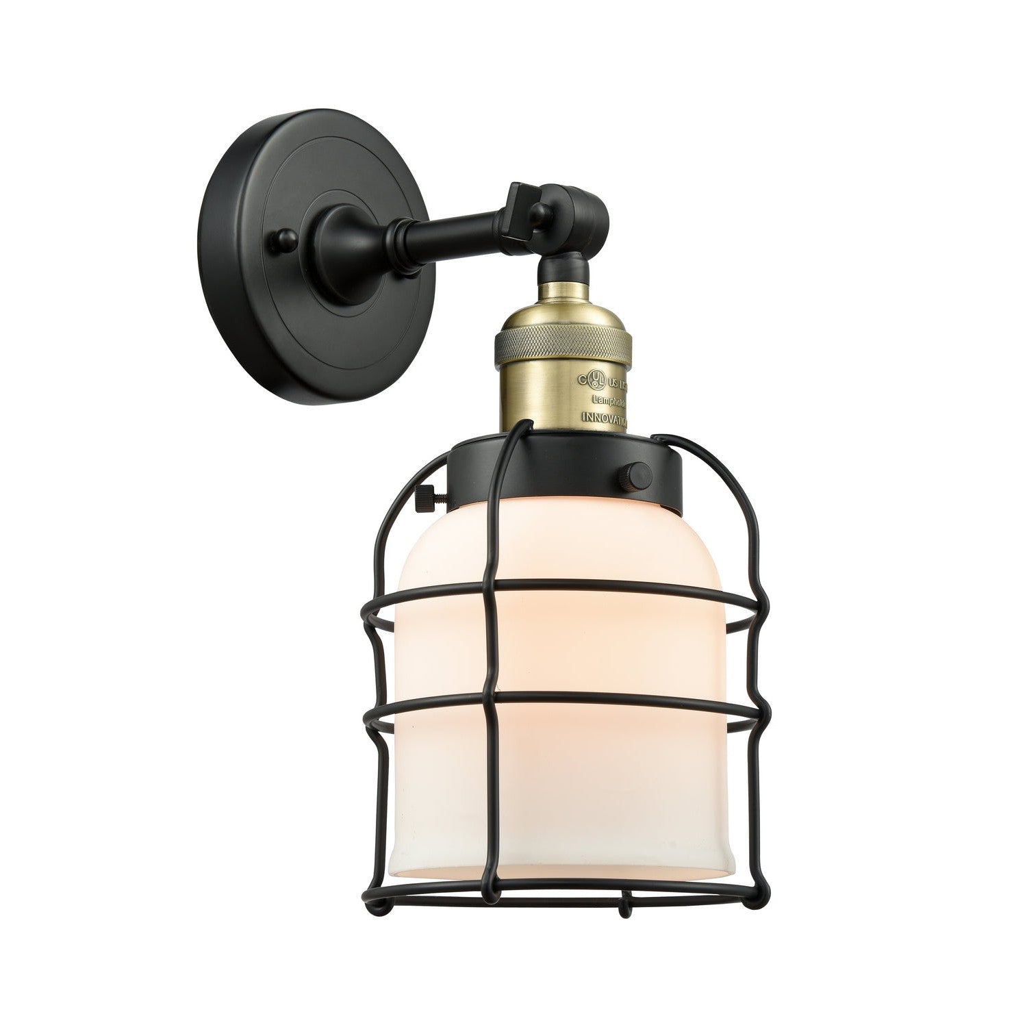 Innovations Franklin Restoration 203-BAB-G51-CE-LED Wall Sconce Light - Black Antique Brass