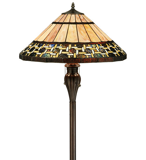 Meyda Tiffany Lighting 125113 Ilona Floor Lamp Lamp Bronze / Dark