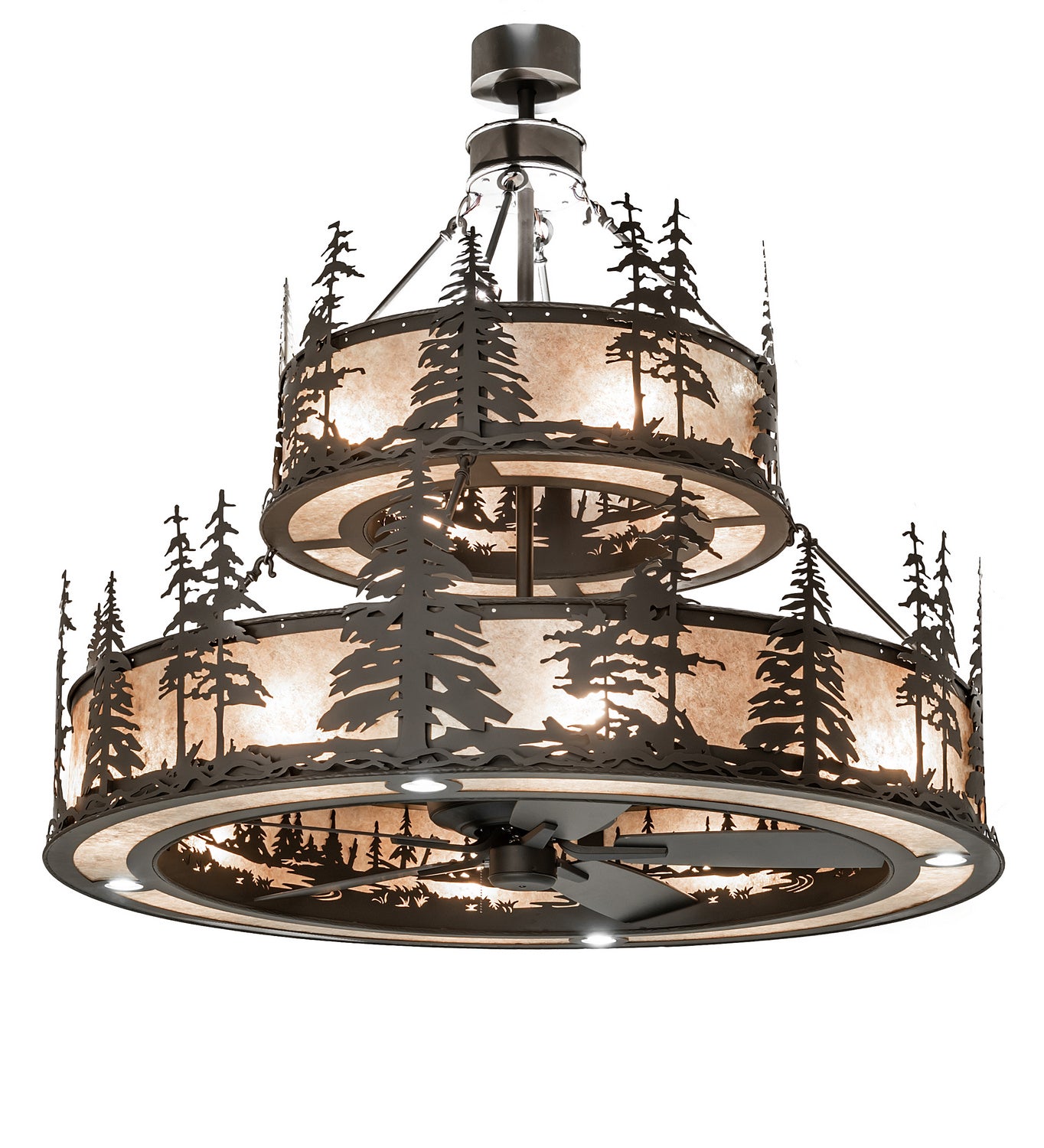 Meyda Tiffany Tall Pines 250474 Ceiling Fan - Oil Rubbed Bronze