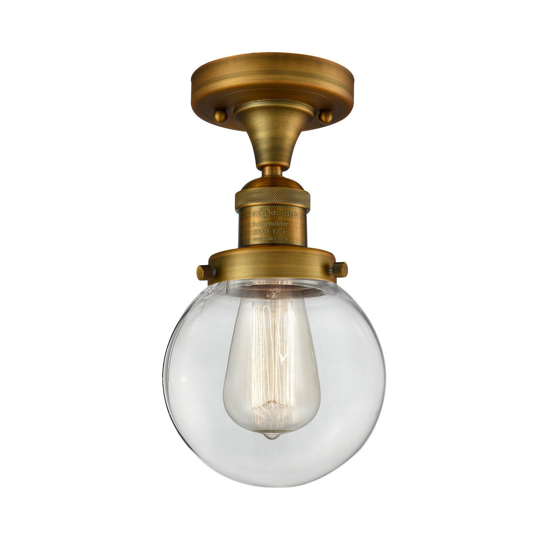 Innovations Franklin Restoration 517-1CH-BB-G202-6-LED Ceiling Light - Brushed Brass