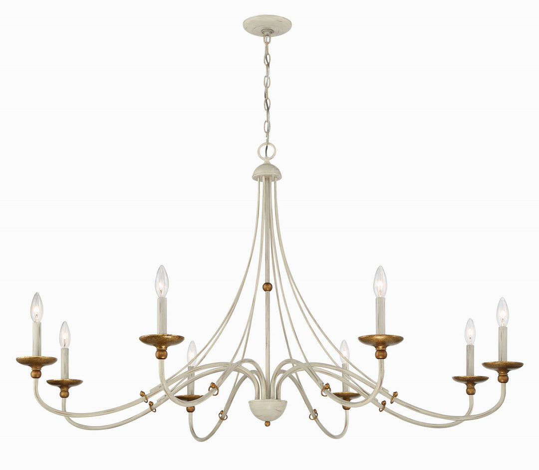 Minka-Lavery Westchester County 1037-701 Chandelier Light - Farmhouse White With Gilded Gold Leaf
