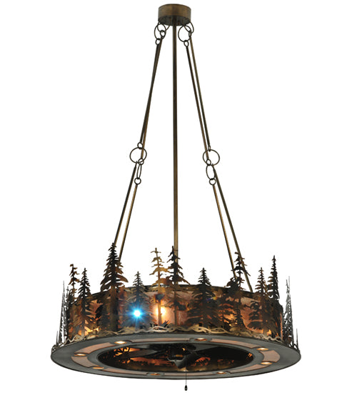 Meyda Tiffany Tall Pines 130184 Ceiling Fan - Burnished Copper