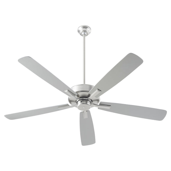 Quorum Ovation 4605-65 Ceiling Fan 60 in. - Satin Nickel, Silver/Weathered Gray
