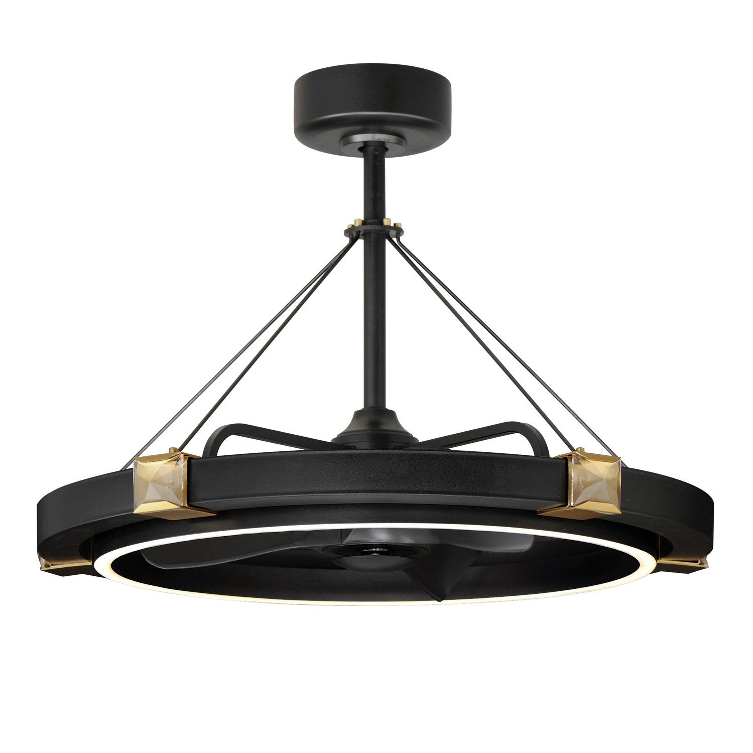 Maxim Jewel 61019BCBKGLD Ceiling Fan 22 - Black / Gold