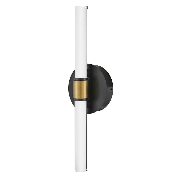 Lark Kai 85600BK-LCB Bath Vanity Light 17 in. wide - Black with Lacquered Brass Accents
