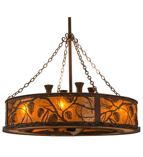 Meyda Tiffany Whispering Pines 141752 Ceiling Fan - Rust, Wrought Iron
