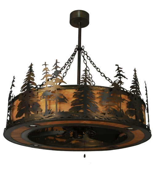 Meyda Tiffany Tall Pines 150260 Ceiling Fan - Antique Copper, Burnished Copper
