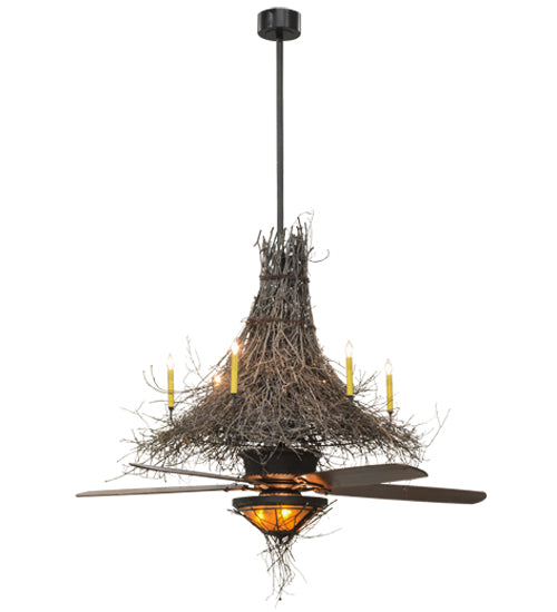 Meyda Tiffany Twigs 151790 Ceiling Fan - Natural Wood, Timeless Bronze