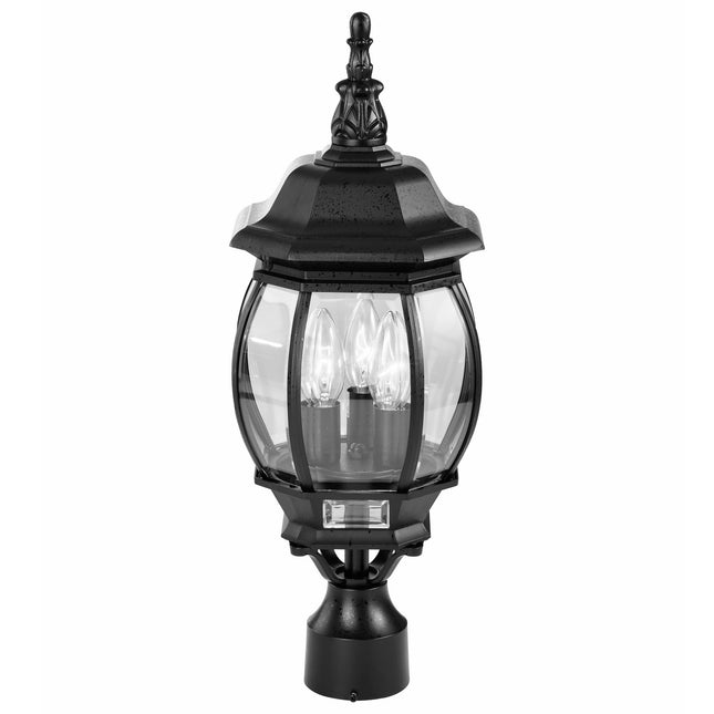 Nuvo Lighting 60-899 Central Park Three Light Post Lantern Outdoor Black