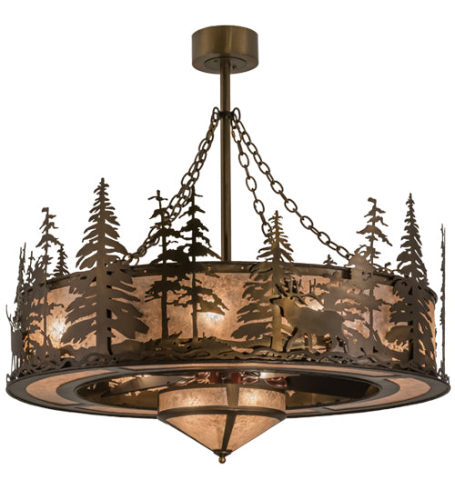 Meyda Tiffany Elk At Dusk 163305 Ceiling Fan - Antique Copper