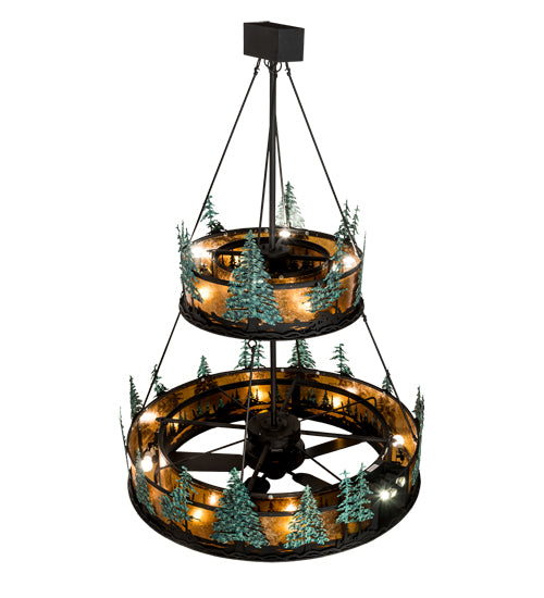 Meyda Tiffany Tall Pines 192444 Ceiling Fan - Wrought Iron