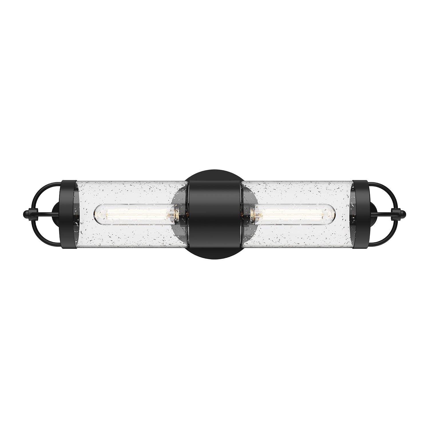 Alora Mood lancaster EW461102BKCB Wall Light - Black/Clear Bubble Glass