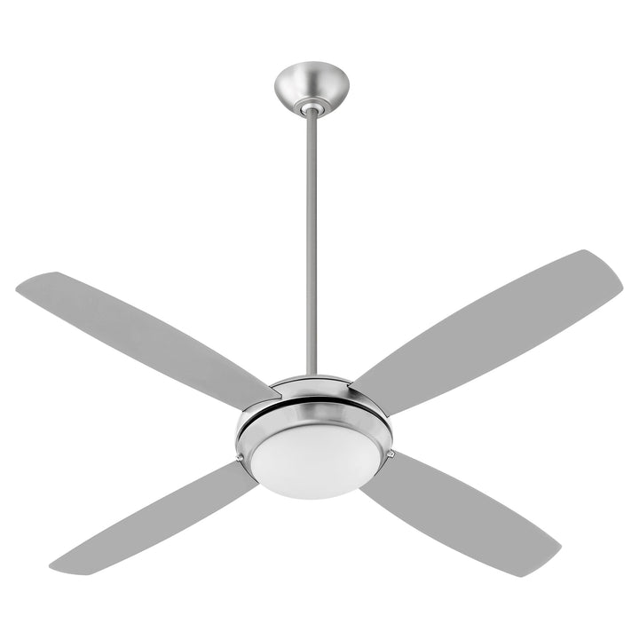 Quorum Expo 20524-65 Ceiling Fan - Satin Nickel, Silver/Weathered Gray