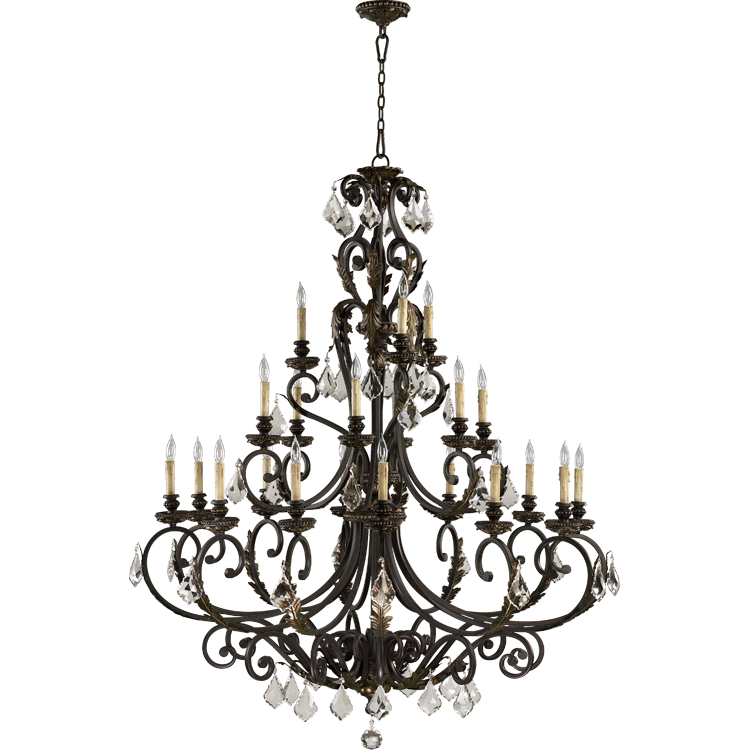 Quorum Rio Salado 6157-21-44 Chandelier Light - Toasted Sienna With Mystic Silver