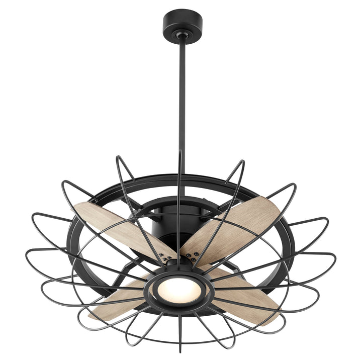 Quorum Mira 32304-69 Ceiling Fan 30 in. - Textured Black, Weathered Gray