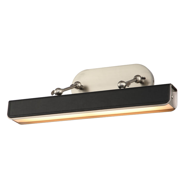 Alora valise picture PL307919ANTL Wall Light - Aged Nickel/Tuxedo Leather