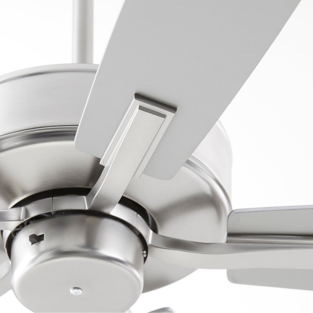 Quorum Ovation 4605-65 Ceiling Fan 60 in. - Satin Nickel, Silver/Weathered Gray