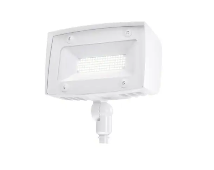 LED Flood Light - Knuckle Mount, with Photocell, 4000K, Dimming Driver - White