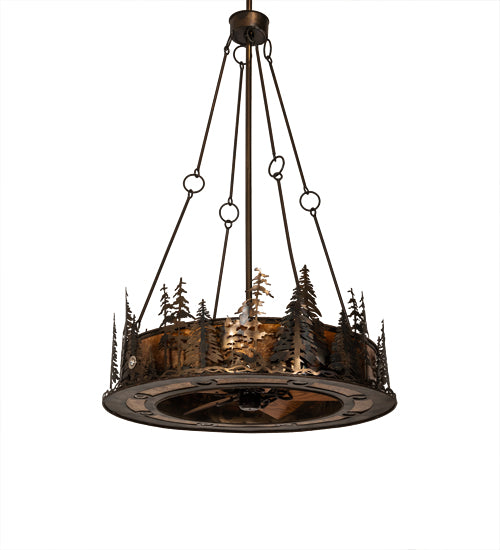 Meyda Tiffany Tall Pines 217226 Ceiling Fan - Antique Copper, Burnished