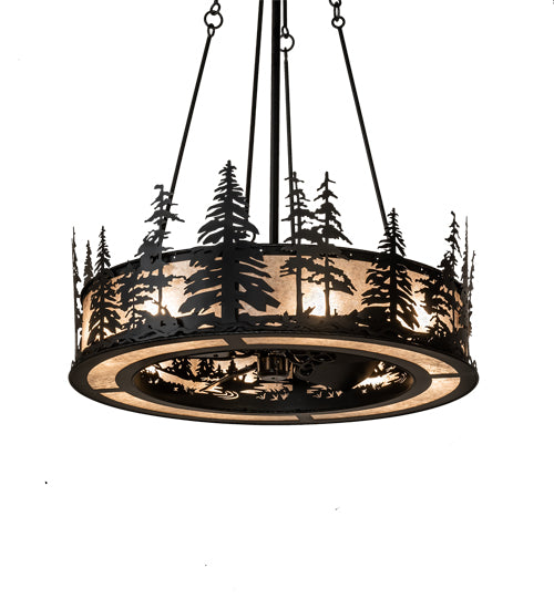 Meyda Tiffany Tall Pines 233793 Ceiling Fan - Wrought Iron