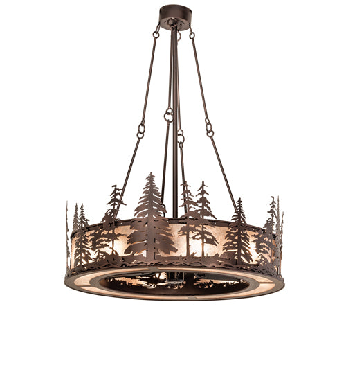 Meyda Tiffany Tall Pines 246119 Ceiling Fan - Mahogany Bronze