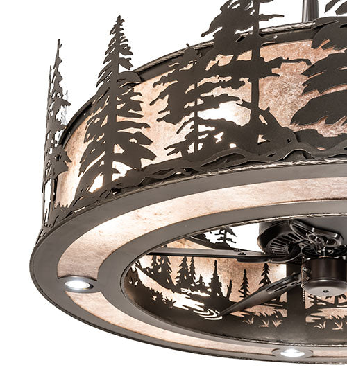 Meyda Tiffany Tall Pines 248841 Ceiling Fan - Oil Rubbed Bronze