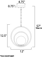 Maxim Coronet 26052SWSBR Pendant Light - Satin Brass
