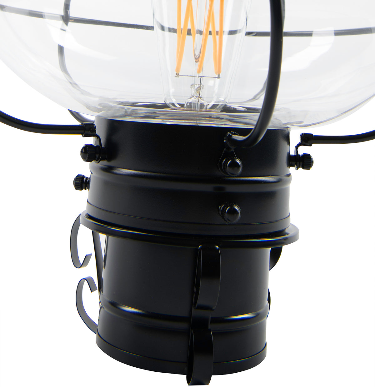 Norwell Lighting 1511-BL-CL Classic Onion One Light Post Mount Outdoor Black
