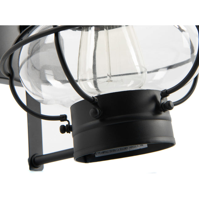 Norwell Lighting 1513-BL-CL Classic Onion One Light Wall Mount Outdoor Black