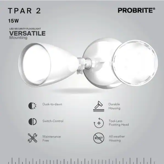 Probrite  TPAR2-PC-WH Wall Light -