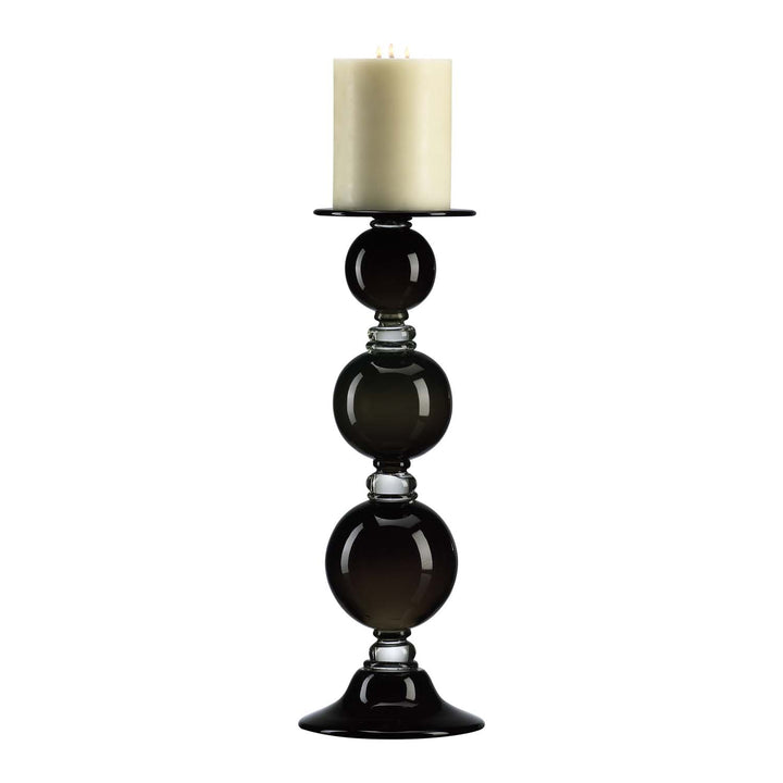 Cyan 02180 Candle Holders - Black And Clear