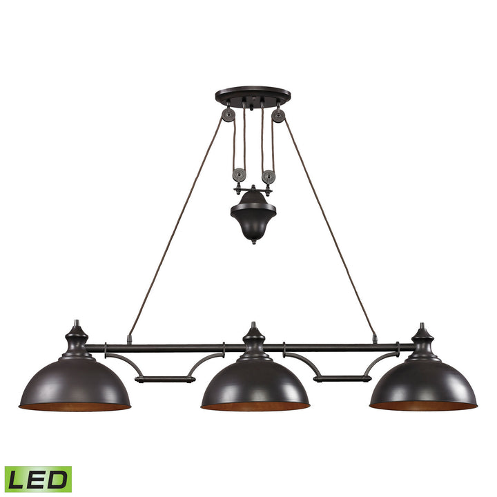 Elk Farmhouse 65151-3-LED Pendant Light - Oiled Bronze